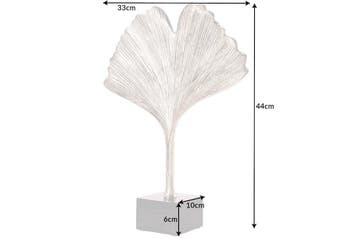 Decoratief beeld GINKGO LEAF 44cm zilver handgemaakt metaal, Ophalen of Verzenden, Nieuw