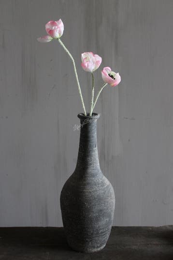 Zijden mini tak Papaver / Klaproos light pink 50 cm, Huis en Inrichting, Woonaccessoires | Kunstplanten en Kunstbloemen, Ophalen of Verzenden