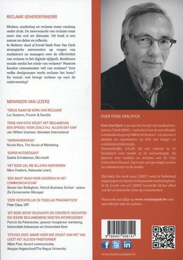 Reclame: dood of levend 9789401408141 Fons van Dyck, Verzenden, Gelezen, Fons van Dyck