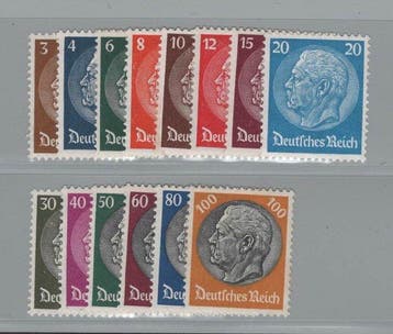 Duitse Rijk 1933 - Hindenburg met wafelwatermerk volledig, Postzegels en Munten, Postzegels | Europa | Duitsland, Gestempeld