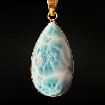 Premium - Hanger van natuurlijke larimar en goud Sieraden -