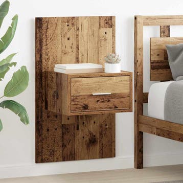 vidaXL Nachtkastje 2 st Oudhout 50 x 32,5 x 80cm Bewerkt, Minder dan 45 cm, Verzenden, Nieuw, 70 cm of meer