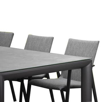 Nancy dining tuinstoel stapelbaar antraciet aluminium, Ophalen of Verzenden, Nieuw