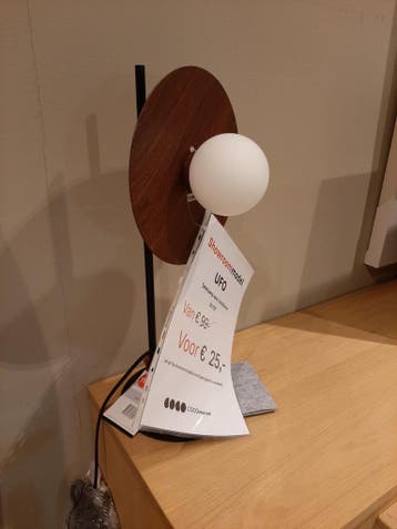 Ufo tafellamp 1*G9 **SHOWROOMMODEL**, Huis en Inrichting, Lampen | Tafellampen, Nieuw, Metaal