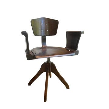 Stoel - Beuken - draai - Art Deco desk chair, 1920s/1930s