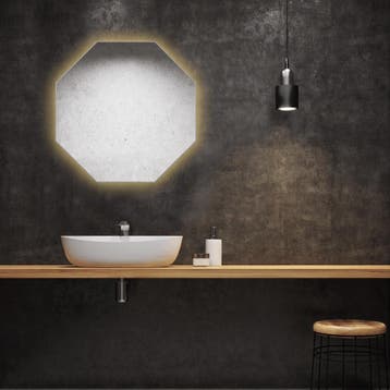 Badkamerspiegel Martens Design Stockholm Hexagon met, Ophalen of Verzenden, Nieuw, Rond