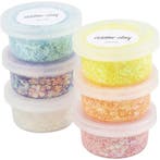 Glitter Clay, pastelkleuren, 6x20 ml/ 1 doos, Nieuw