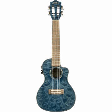 LANIKAI LKUQMBLCEC Concertukelele, Quilted Maple Serie, Blue, Ophalen of Verzenden, Nieuw