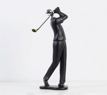 sculptuur, Golf silhouette - 27.8 cm - Hars
