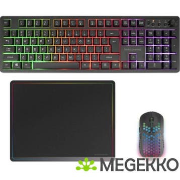 Mars Gaming MCPWX 3-in-1 Wireless Gaming Combo Zwart, Computers en Software, Desktop Pc's, Verzenden, Nieuw, Mars Gaming