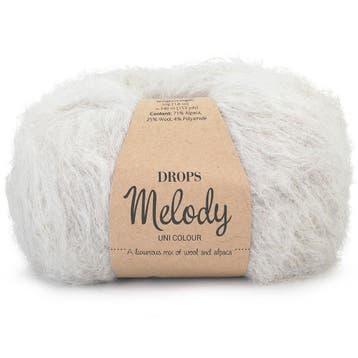 DROPS Melody Uni Colour - 03 parelgrijs - Wol Garen, Ophalen of Verzenden, Nieuw