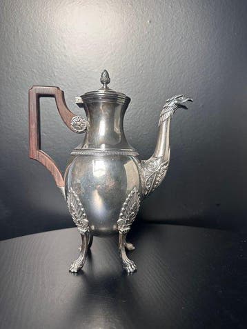 Koffiepot - French Empire Style Silver-Plated Coffee Pot by