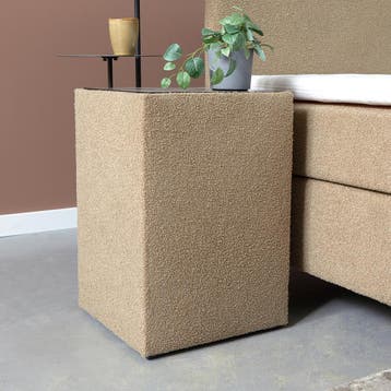 *WOONWINKEL* Boucle Stof Nachtkastje Bruin, Verzenden, Nieuw