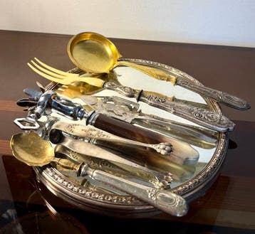 Christofle, and others - Lepel (6) - Verzilverd, Zilver,
