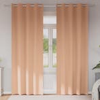 vidaXL Zwart-out Gordijnen met Ringen 2 pcs Licht Bruin 260, Verzenden, Nieuw, Bruin