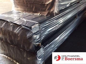 Halfhouts vellingdelen - zwart gecoat - douglas, Minder dan 25 mm, Nieuw, Plank, 300 cm of meer