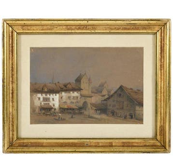 Carlo Bossoli (1815-1884) - Veduta di St. Gallen