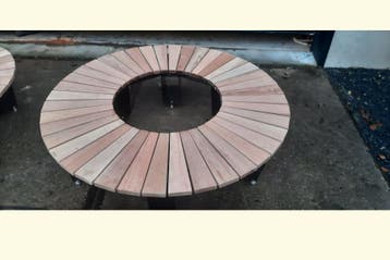 Rockwood® Boombank hardhout de Luxe met metalen onderstel, Tuin en Terras, Tuinsets en Loungesets, Ophalen of Verzenden, Nieuw