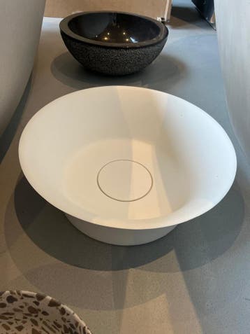 Waskom wit Ø40 cm – 14 cm hoog | Mat solid surface design, Nieuw, Minder dan 50 cm, Wasbak of Wastafel, Minder dan 100 cm