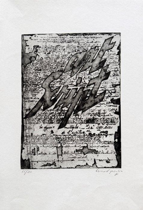 Bernard Quentin (1923-2020) - Art Script, 1980, Antiek en Kunst, Antiek | Overige Antiek