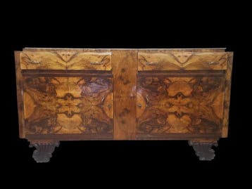 Credenza - Wortelnotenhout - Credenza Art Deco