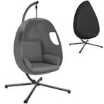 Hangstoel Anika met frame en kussen 160 kg - antraciet, Verzenden, Nieuw