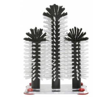 Spoelborstel aluminium voet 3-delig | 18x25x18cm, Verzenden