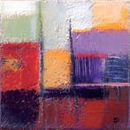 Kunstdruk Bea Danckaert - Violet Statics I 40x40cm, Verzenden, Nieuw