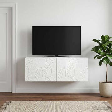 vidaXL Wandbeugel TV-kast 59,5 x 41 x 30 cm Hoogglans Wit, Huis en Inrichting, Kasten | Televisiemeubels, Minder dan 50 cm, Verzenden