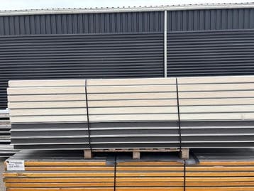 Wandpanelen 80 mm – Wit/Wit – 10 x 3 meter, Nieuw, 4 tot 8 cm, 15 m² of meer, Muurisolatie