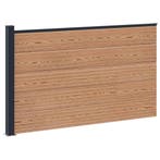 vidaXL Hekpaneel WPC en Aluminium Bruin, Verzenden, Nieuw