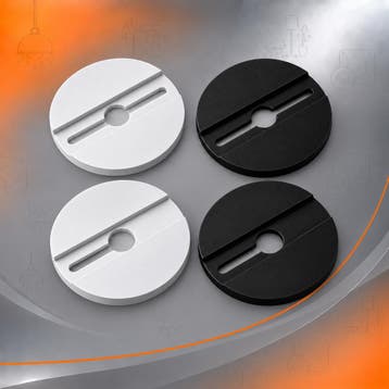 Ronde spanningsrail afdekplaat op maat – wit of zwart, Ophalen of Verzenden, Nieuw, Overige typen