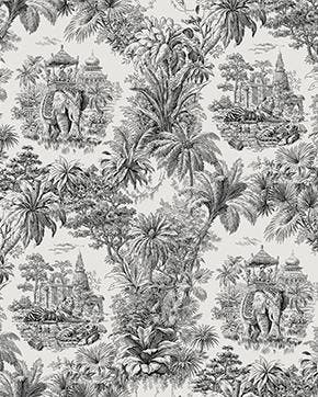 Katoen/Polyester/Linnen Maharani Zwart, Nieuw, Zwart