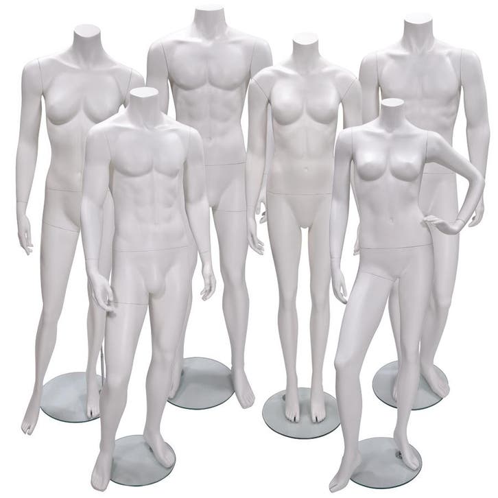 6x HEADLESS ETALAGEPOPPEN MERK GRUPPO CORSO MIX WIT, Zakelijke goederen, Kantoor en Winkelinrichting | Winkel en Inventaris, Ophalen of Verzenden