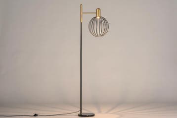 Rietveld Vloerlampen - Zwart, Goud - Metaal, Marmer, Verzenden, Nieuw