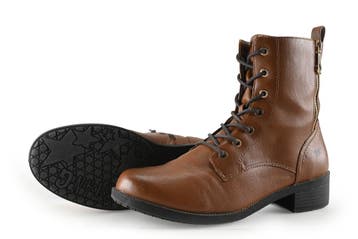 Mustang Veterboots in maat 42 Cognac, Kleding | Dames, Schoenen, Overige kleuren, Verzenden, Overige typen, Zo goed als nieuw