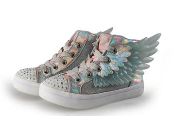 Skechers Hoge sneakers Meisjes in maat 27 Zilver, Verzenden, Jongen of Meisje, Schoenen, Skechers