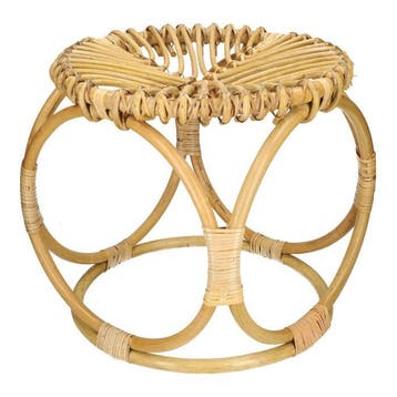 Kruk - Japandi - Hout, Rattan