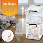 Opbergbox met deksel - Opbergdoos - 4x42L - Transparant - Ti, Verzenden, Zo goed als nieuw