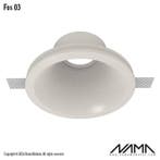 FOS03 Trimless Verdiepte Inbouwspot Rond - Gips - GU10 Ø5.., Ophalen of Verzenden, Nieuw