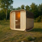 Vierkante Barrelsauna Nolvik - Incl. Toebehoren - 180x185 x1, Verzenden, Nieuw