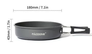Camping Kookset Aluminium Compact met Waterkoker Hiking Outd, Verzenden, Nieuw