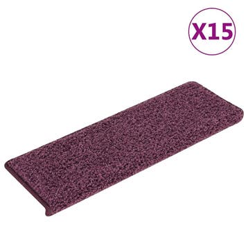 vidaXL Trapmatten 15 st 65x21x4 cm Donkerpaars Rechthoekige, Verzenden, Nieuw