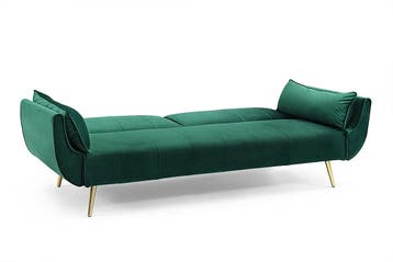 Retro slaapbank DIVANI 220cm smaragdgroen fluweel gouden, Ophalen of Verzenden, Nieuw