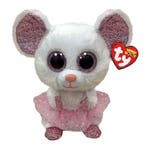Ty Beanie Buddy Nina muis knuffel met roze tutu 24 cm, Ophalen of Verzenden, Nieuw