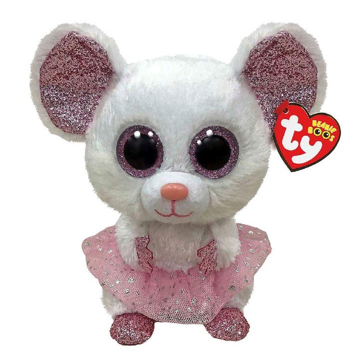 Ty Beanie Buddy Nina muis knuffel met roze tutu 24 cm, Kinderen en Baby's, Speelgoed | Overig, Nieuw, Ophalen of Verzenden