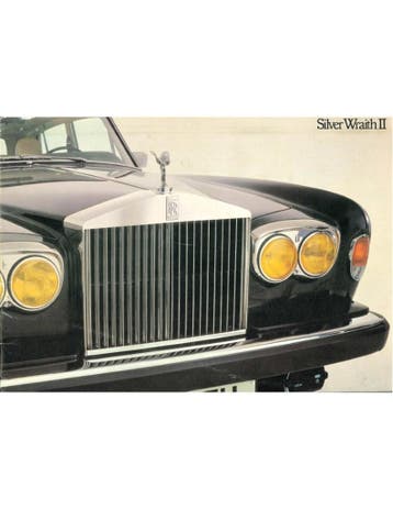 1977 ROLLS ROYCE SILVER WRAITH II BROCHURE ENGELS, Nieuw, Author