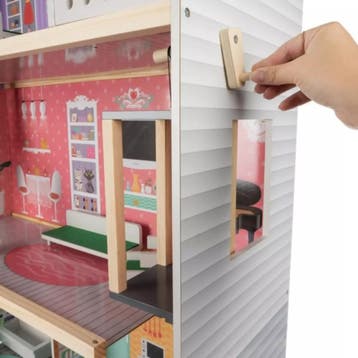 Kruzzel Poppenhuis - Groot - 114 x 81,5 x 30,5 cm - met Lift, Ophalen of Verzenden, Nieuw