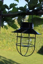 LED solar hanglamp Daryl zwart 24 cm, Ophalen of Verzenden, Nieuw