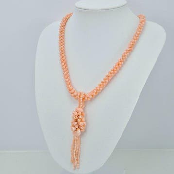 Koraal - Zilver - Halsketting - Roze koraal